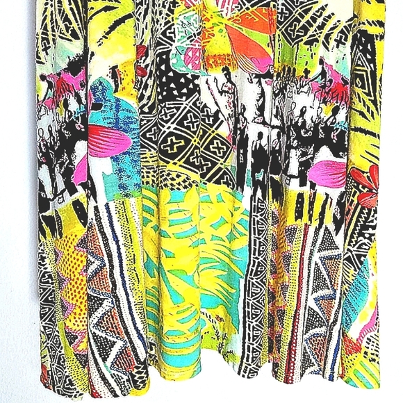 Sharon Young Skirt maxi stretch palm tree floral tropical print Beach Resortwear - Picture 3 of 9